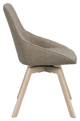 Alison, dining chair - dark beige/light oak