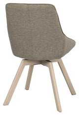 Alison, dining chair - dark beige/light oak