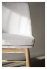 Amesbury, dining chair - light beige/oak