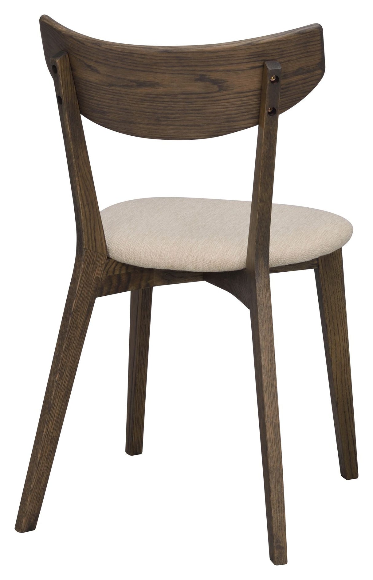 Ami Dining chair, Brown solid oak, beige fabric