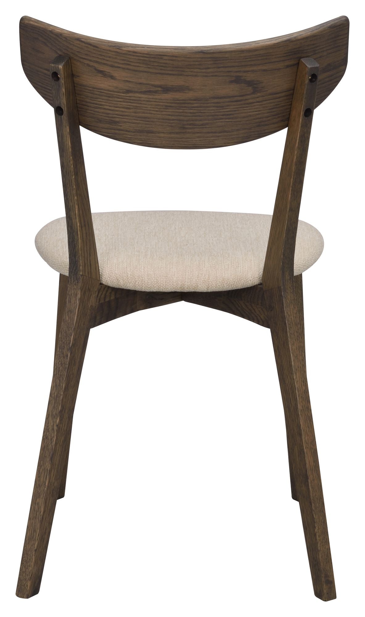 Ami Dining chair, Brown solid oak, beige fabric