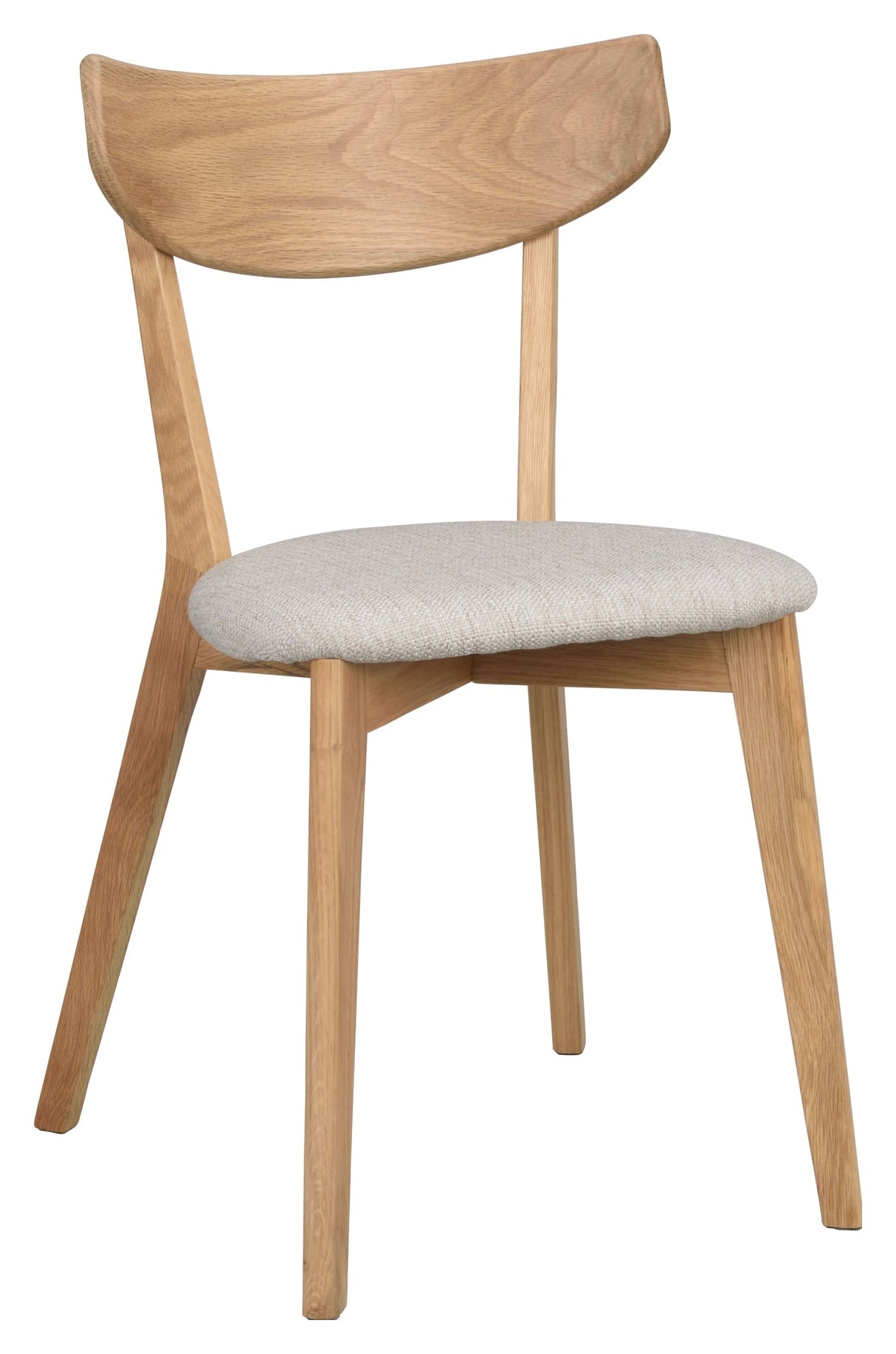 Ami, dining chair - oak/gray-beige