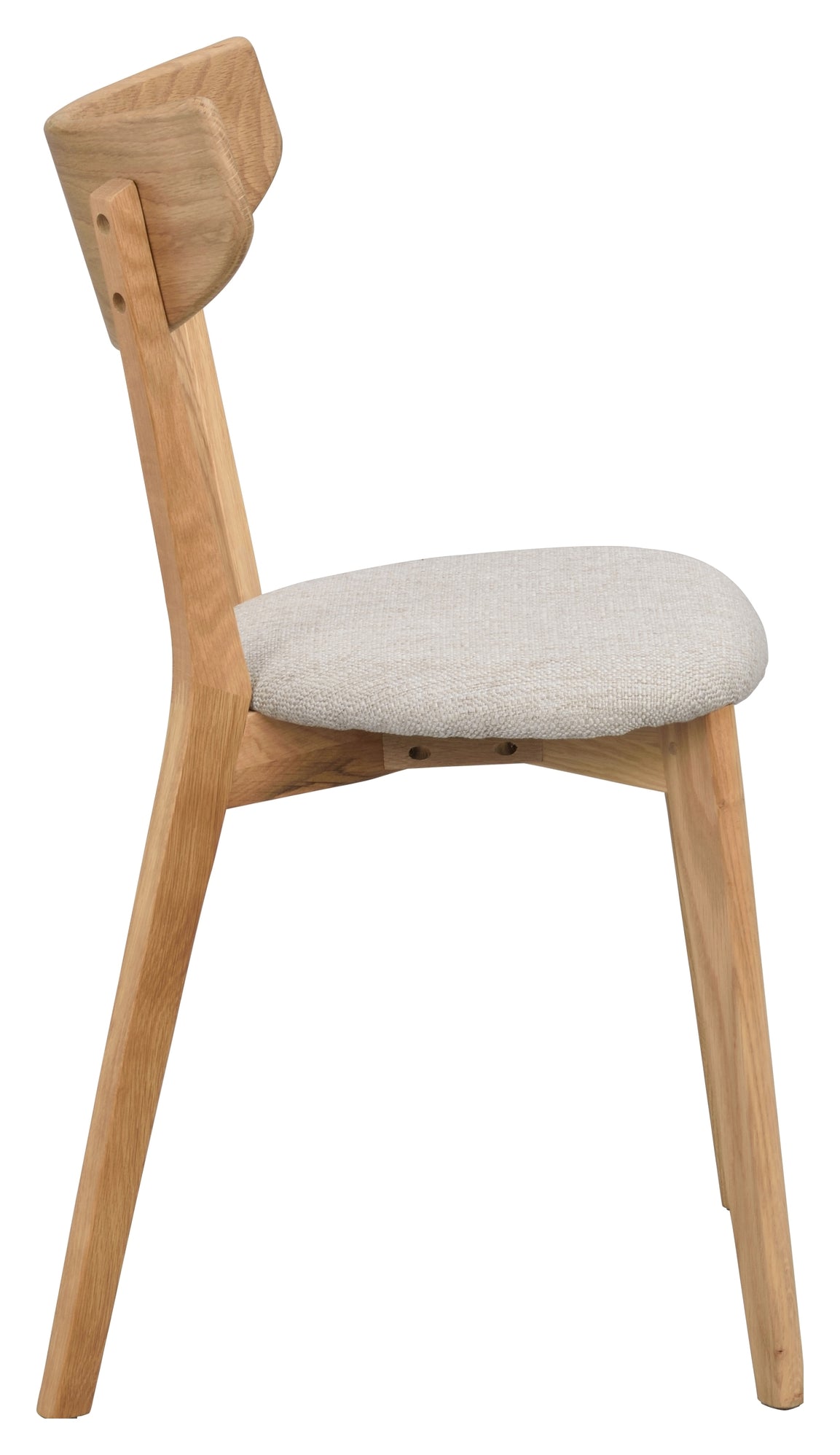 Ami, dining chair - oak/gray-beige