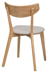 Ami, dining chair - oak/gray-beige