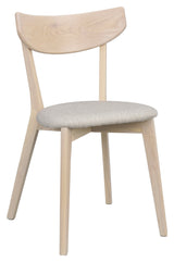 Ami, dining chair - light oak/gray-beige