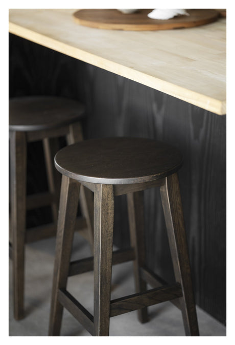 Austin, bar stool - brown/oak