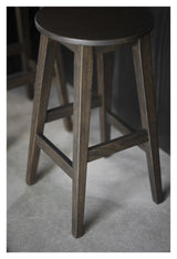 Austin, bar stool - brown/oak