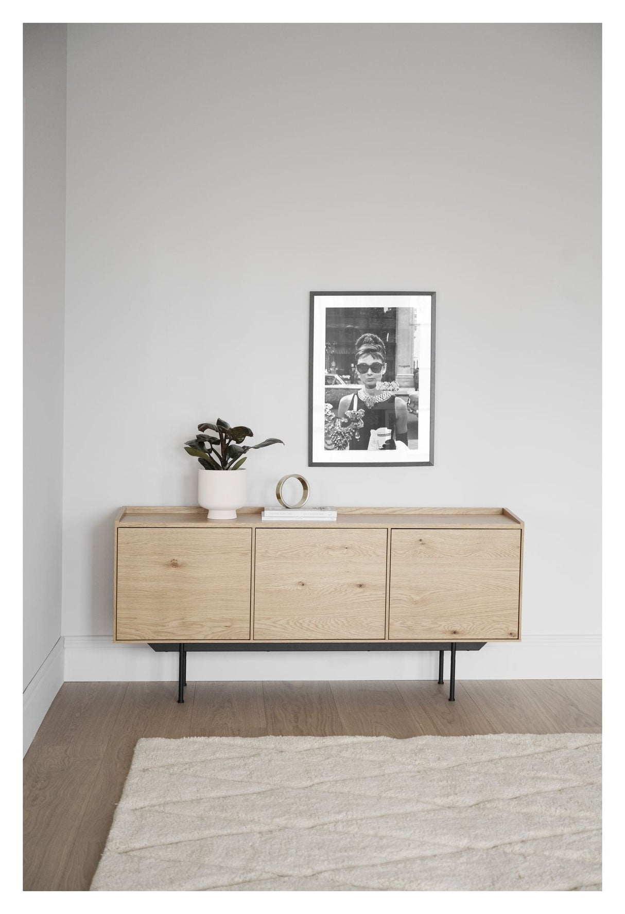 Brewerton Sideboard - Oak/Black