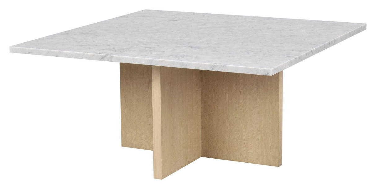 Brooksville Coffee Table 90x90 - White/White pigmented