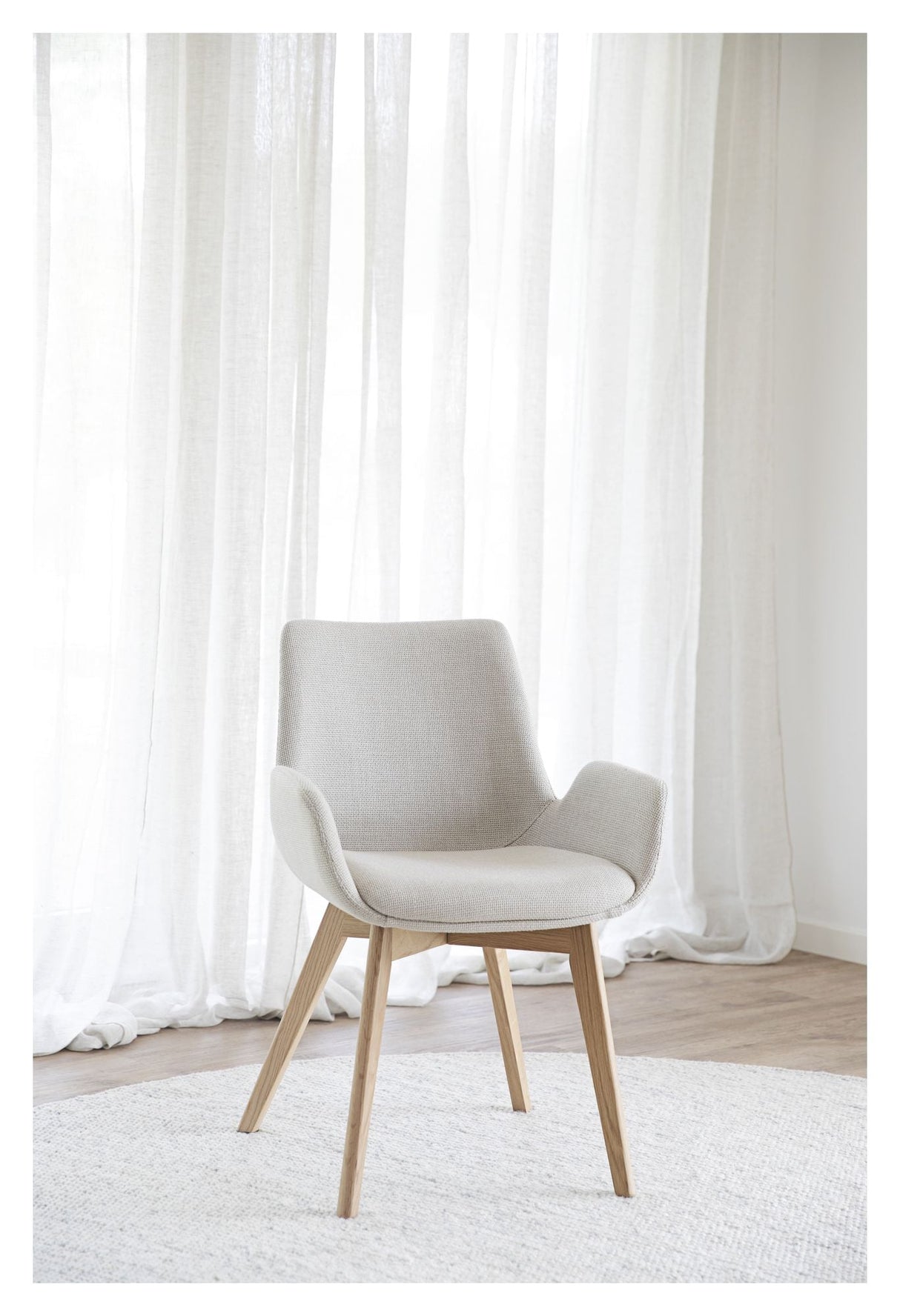 Drimsdale Dining Chair - Beige/Oak