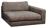 Duncan, 1.5-seater chaise longue, right - gray