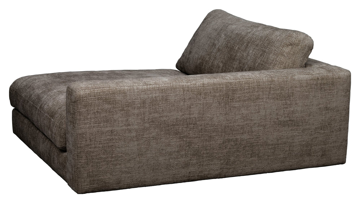 Duncan, 1.5-seater chaise longue, right - gray