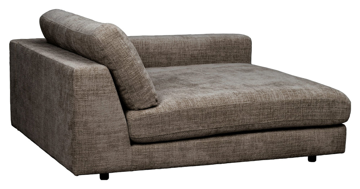 Duncan, 1.5-seater chaise longue, right - gray