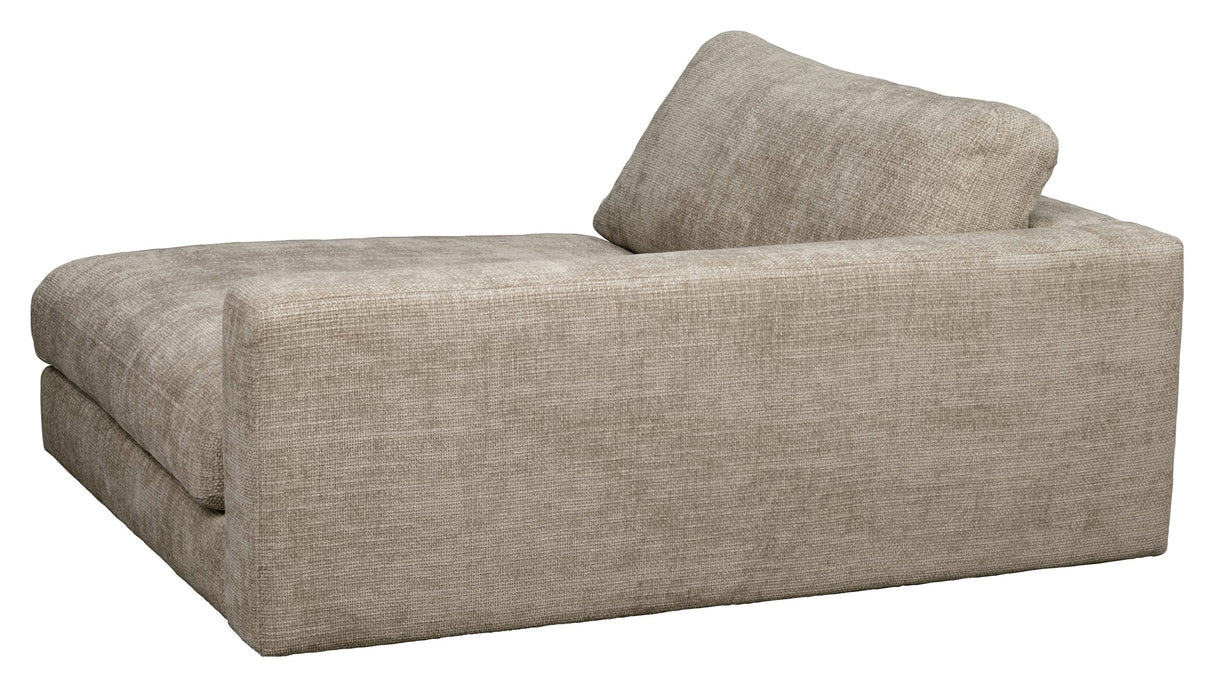 Duncan, 1.5-seater chaise longue, right - gray/beige