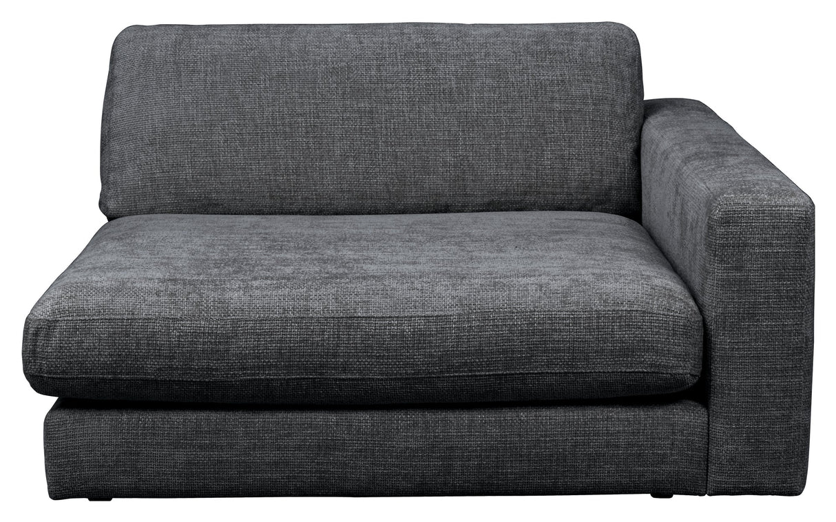 Duncan, 1.5-seater chaise longue, right - dark gray