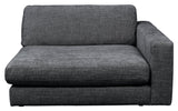 Duncan, 1.5-seater chaise longue, right - dark gray