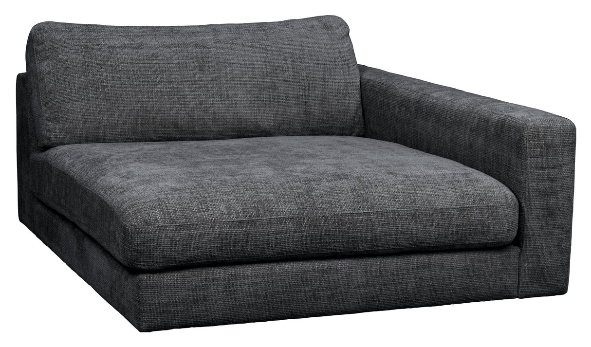 Duncan, 1.5-seater chaise longue, right - dark gray