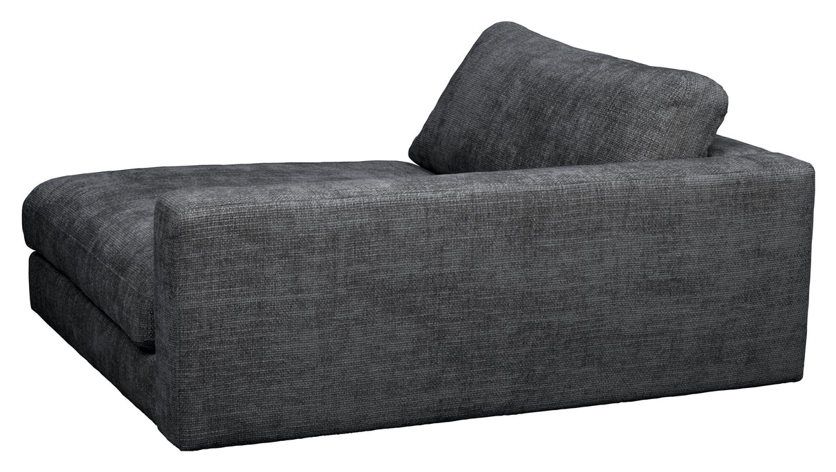 Duncan, 1.5-seater chaise longue, right - dark gray