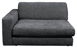 Duncan, 1.5-seater chaise longue, left - dark gray