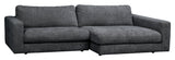 Duncan, 3-seater chaise longue right - dark gray