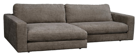 Duncan, 3-seater chaise longue left - gray