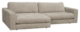 Duncan, 3-seater chaise longue left - gray/beige