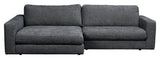 Duncan, 3-seater chaise longue left - dark gray