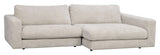 Duncan Sofa 3-seater w. chaise longue, Right, Light gray fabric