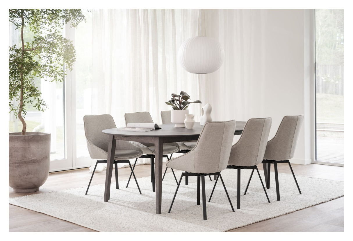 Filippa Dining table 120/165 cm - Dark brown oak