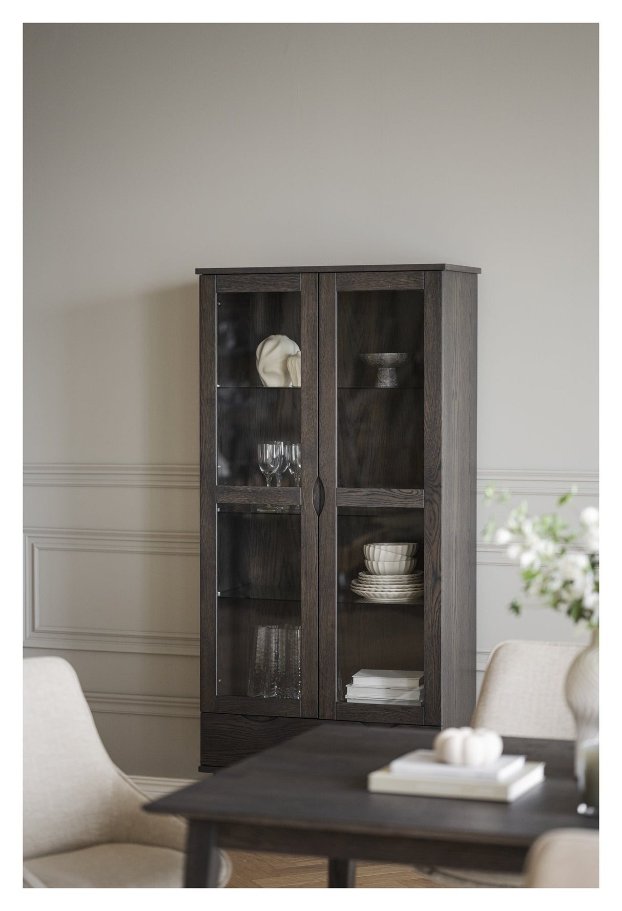 Filippa, wine cabinet - brown/oak