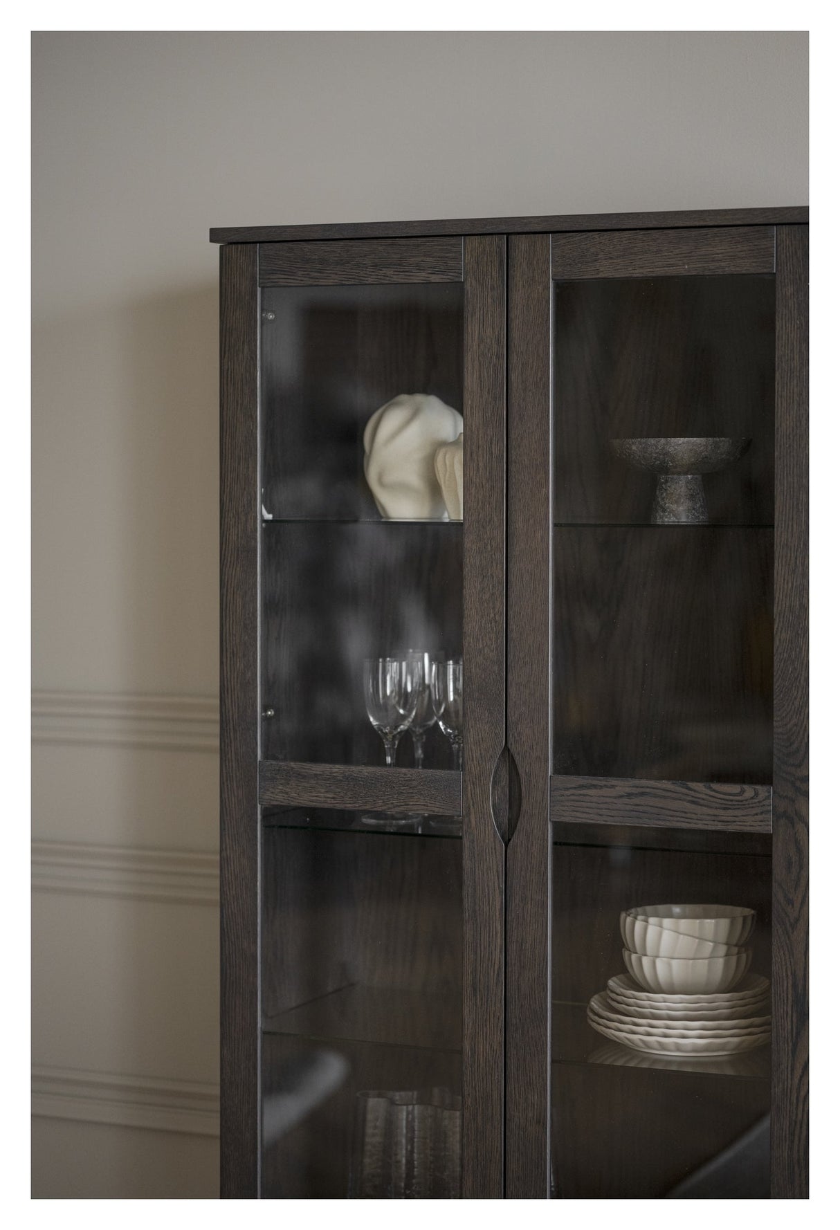 Filippa, wine cabinet - brown/oak