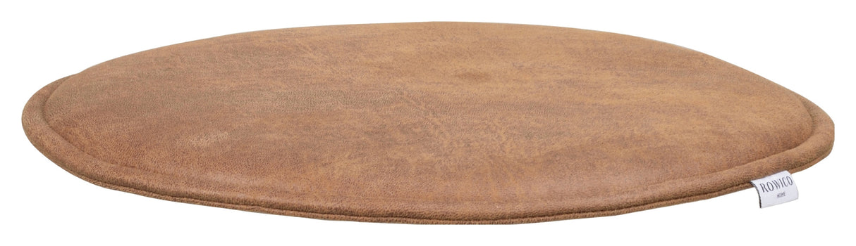 Fulton, seat cushion - brown leather