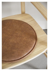 Fulton, seat cushion - brown leather