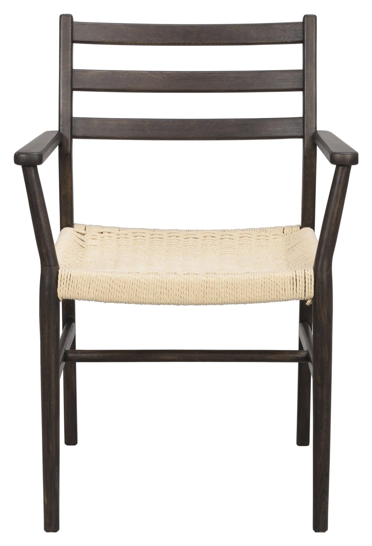 Harlan, dining chair w/armrests - brown/oak