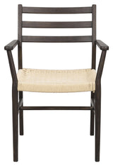 Harlan, dining chair w/armrests - brown/oak