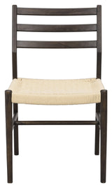 Harlan, dining chair - brown/oak