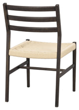 Harlan, dining chair - brown/oak