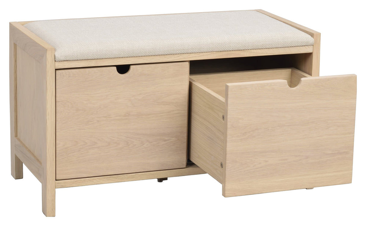 Hillmond, bench - light oak/beige