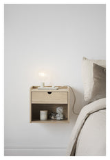 Hillmond, bedside table - light oak