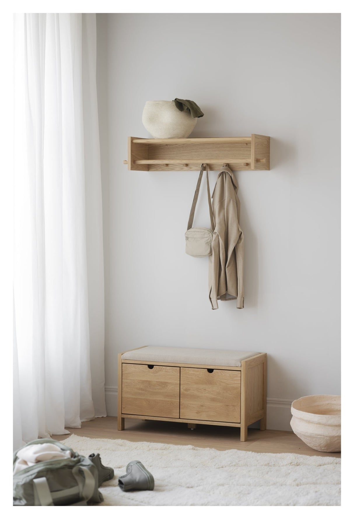 Hillmond, shoe rack - oak