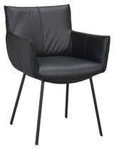 Hinckley, dining chair w/armrests - black