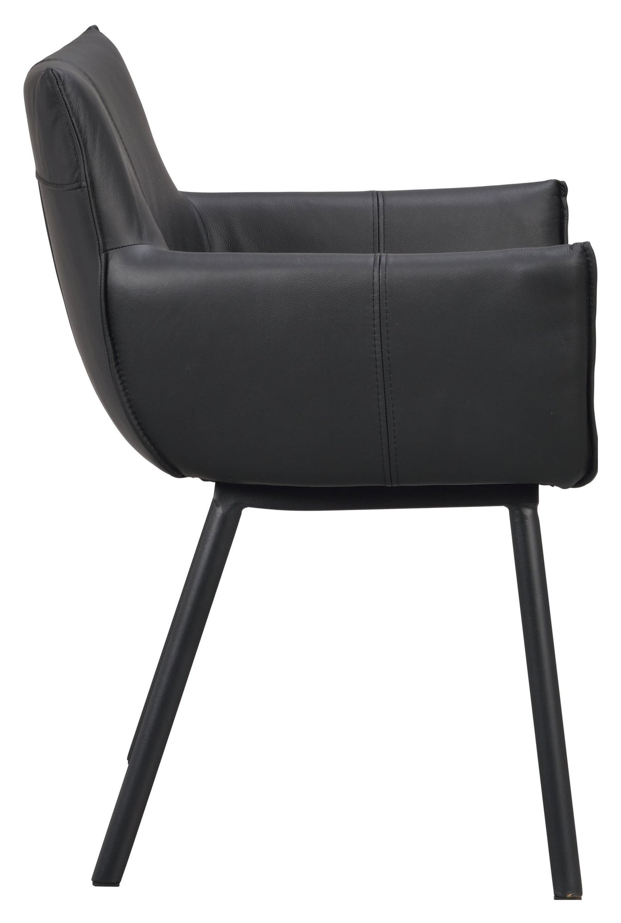 Hinckley, dining chair w/armrests - black