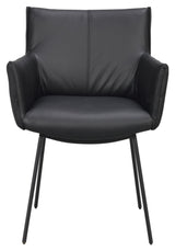 Hinckley, dining chair w/armrests - black