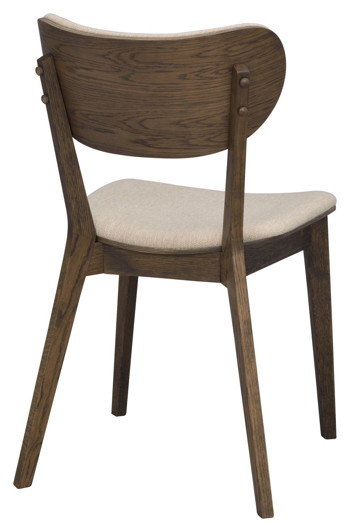 Kato Dining chair, Brown oak, beige fabric