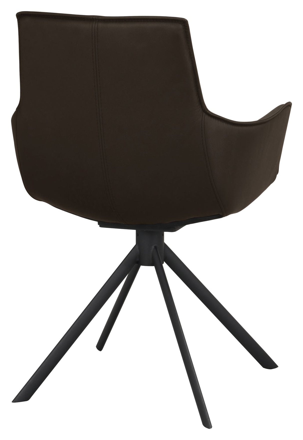 Lowell Armchair with swivel function, Brown leather