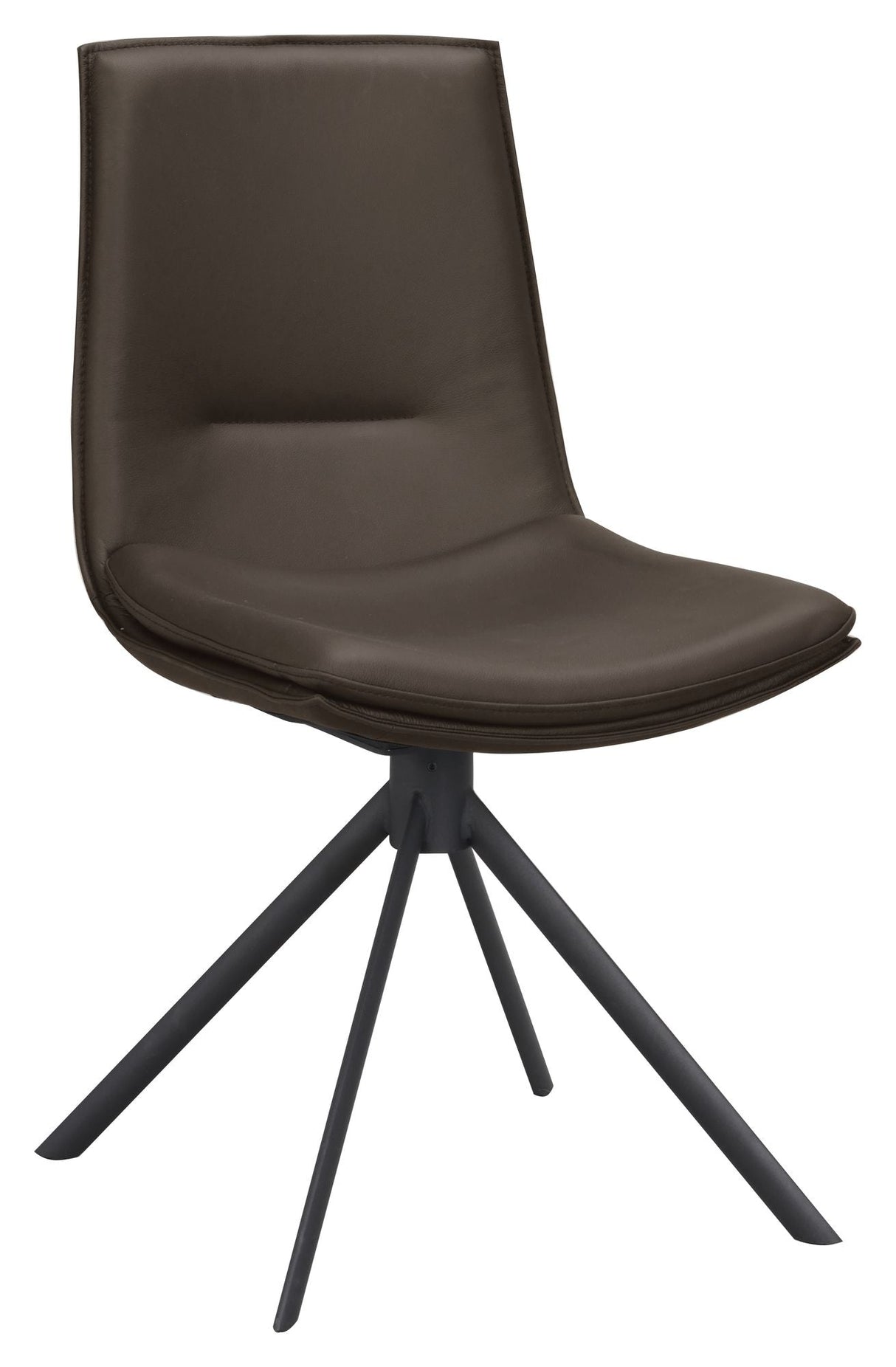 Lowell Dining chair, Brown/Black leather