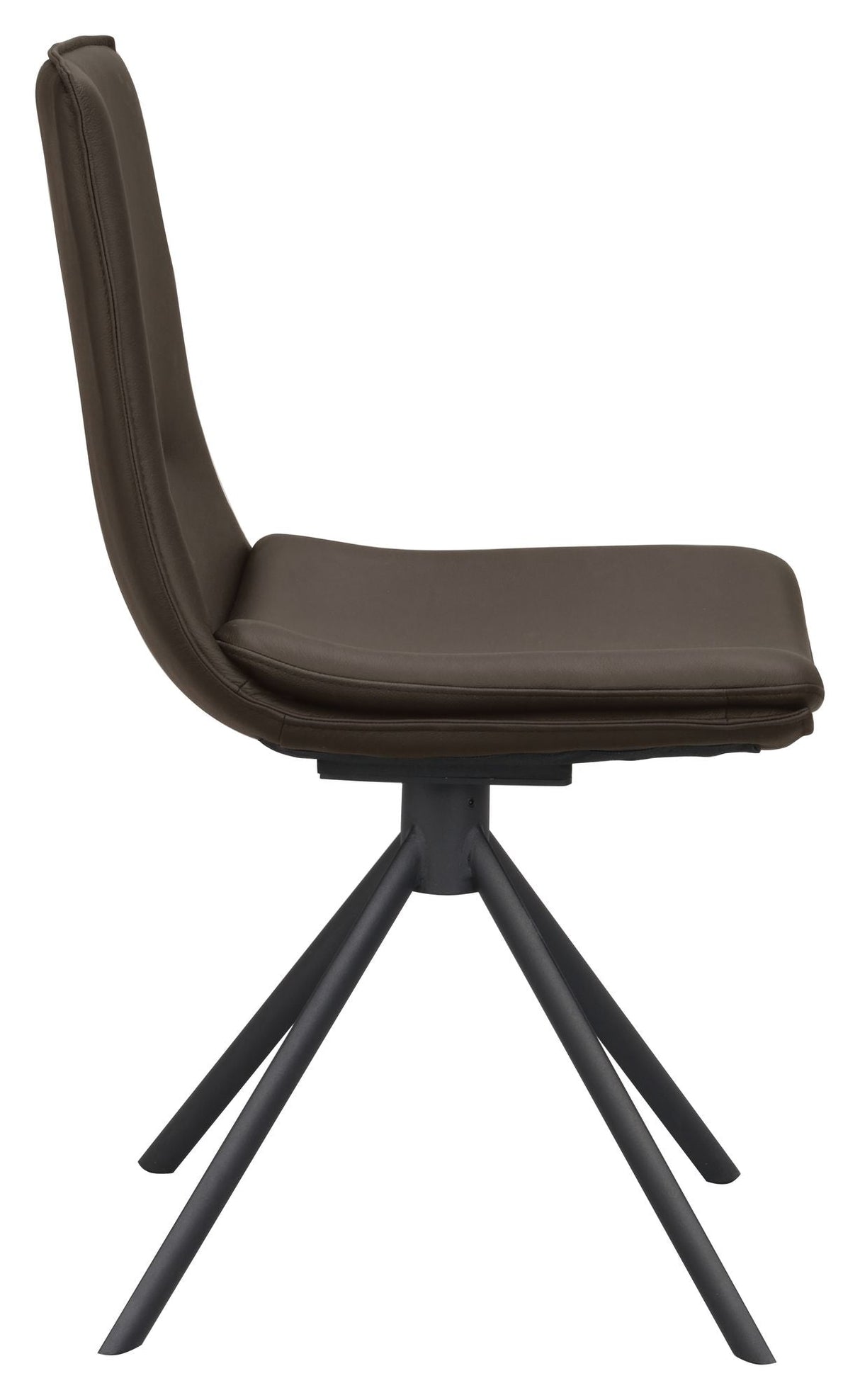 Lowell Dining chair, Brown/Black leather