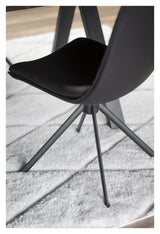 Lowell Dining chair, Brown/Black leather