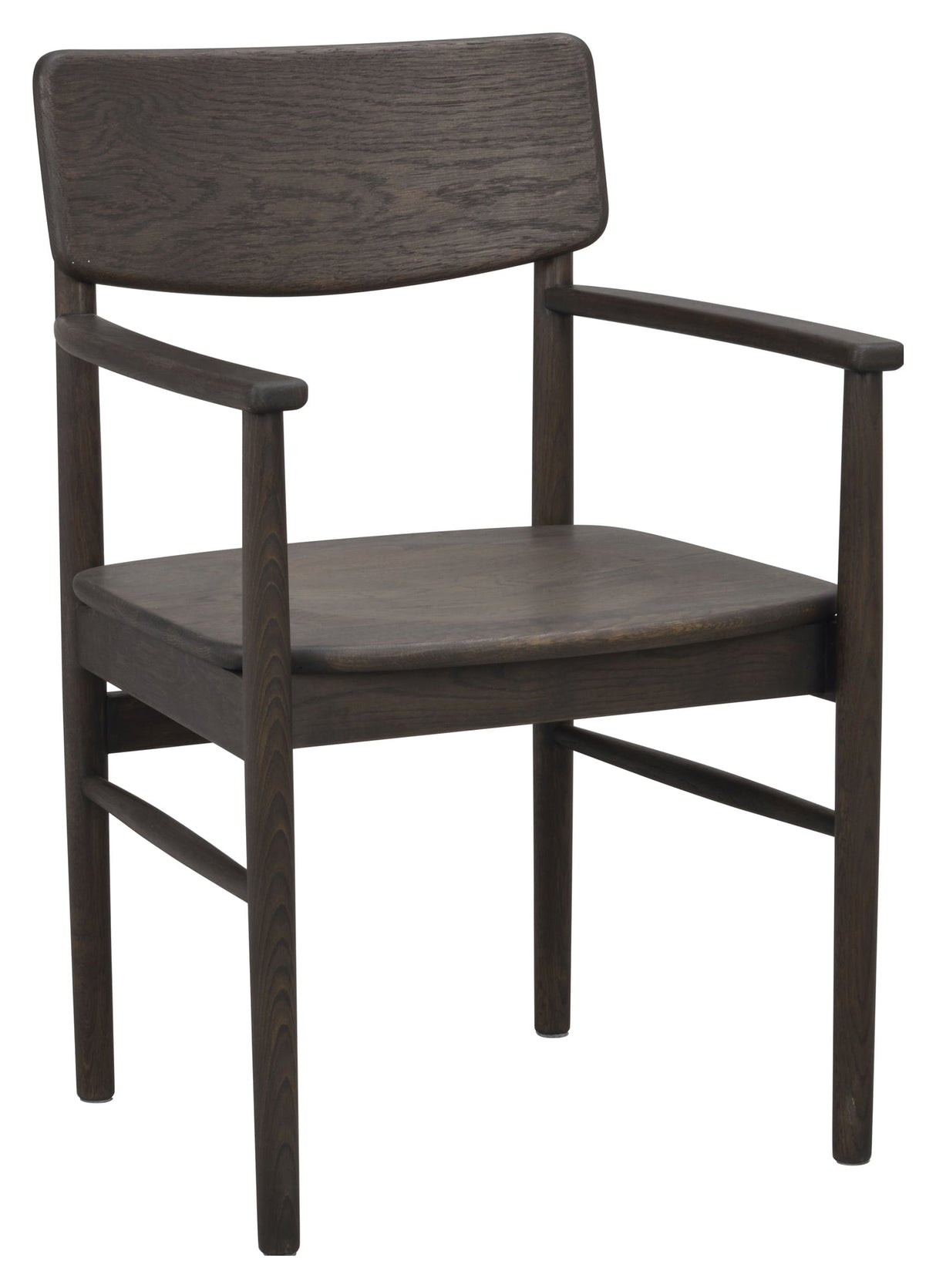 Maidstone, dining chair w/armrests - brown/oak