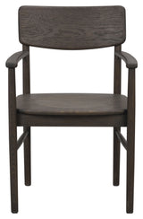 Maidstone, dining chair w/armrests - brown/oak